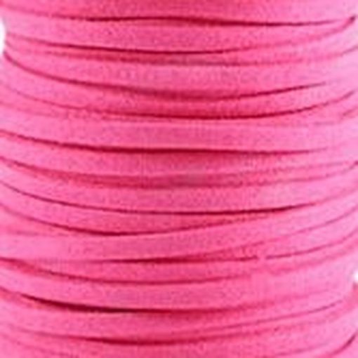 Faux suede 3mm Roze