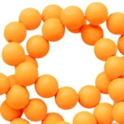 Acryl kralen mat 6mm Oranje tangerine