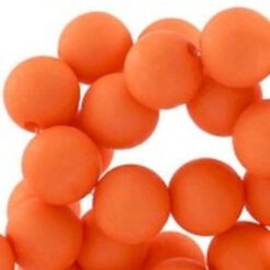 Acryl kralen mat 10mm Oranje