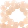 Glaskraal opaal vintage light peach 6mm