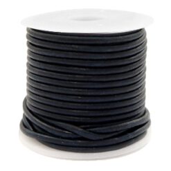 DQ leer rond 2 mm Dark navy blue