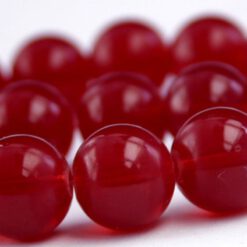 Glaskralen opaal rood 8mm