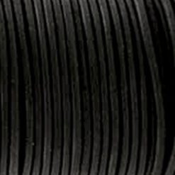 Leer 2mm rond zwart