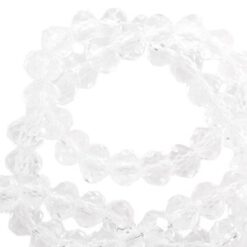 Top Facet kralen rondell 6x4mm Crystal