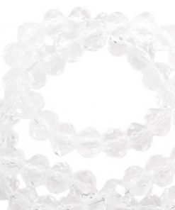 Top Facet kralen rondell 6x4mm Crystal