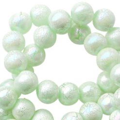 8 mm acryl kralen marble pearl mint