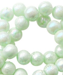 8 mm acryl kralen marble pearl mint