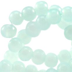 Glaskralen opaal licht azuur 8mm