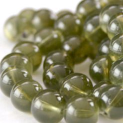 Glaskralen opaal olijf 8mm