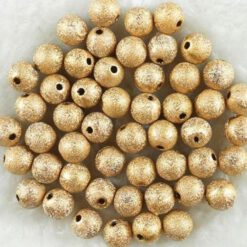 Acryl Kralen stardust goud 10mm