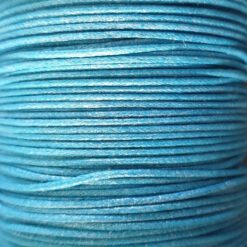 Waxkoord 1.0mm Turquoise glitter (1M)