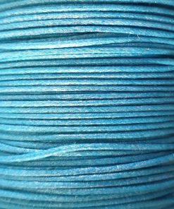 Waxkoord 1.0mm Turquoise glitter (1M)