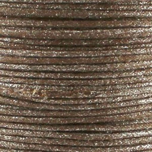 Waxkoord 1.0mm bruin glitter (1M)