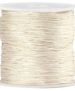 Macramé draad 0.8mm licht champagne beige