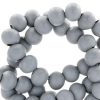 Houten kralen rond 6 mm Cool grey