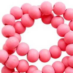 Houten kralen rond 8mm Rood
