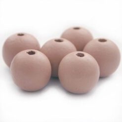 Houten kralen rond 8mm Licht bruin