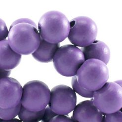 Houten kralen rond 8mm Violet