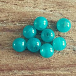 Glaskralen 8mm Ocean green opaal