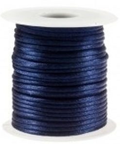 Satijnkoord 2mm Donkerblauw