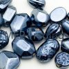Glaskralen mix Montana blauw AB (10-16mm)