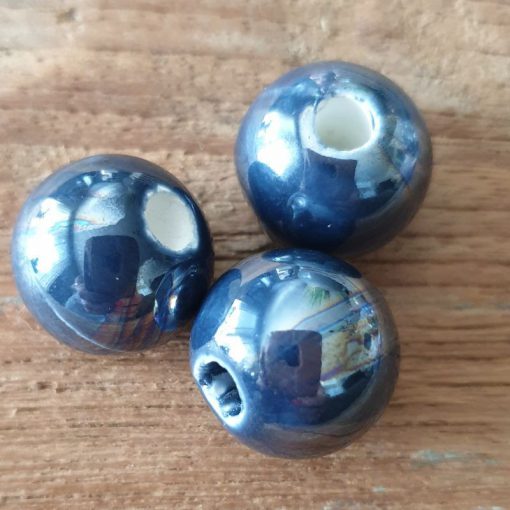 Keramiek kralen 16mm Montana blauw AB