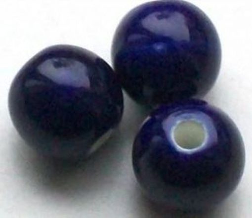 Keramiek kralen 8mm Kobalt blauw