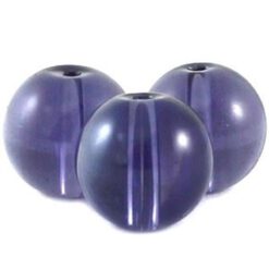 Glaskralen Tanzanite paars 12mm met glans