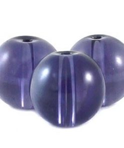 Glaskralen Tanzanite paars 12mm met glans