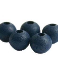 Houten Kralen Donker blauw 12mm