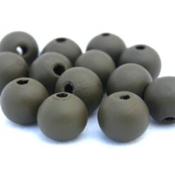 Houten Kralen Grijs leverbruin 12mm