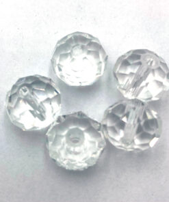 Glaskralen crystal rondell 12x10mm