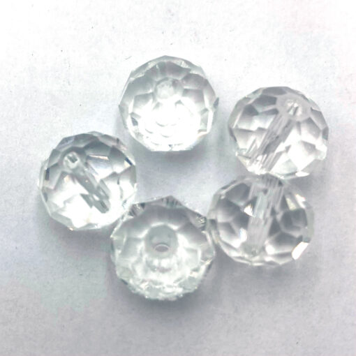 Glaskralen crystal rondell 12x10mm