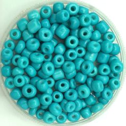 Glaskralen Rocailles 6/0 (4mm) Azure blue