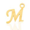 Roestvrij stalen (RVS) Stainless steel bedels Letter M