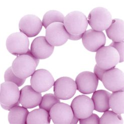 8mm acryl kralen matt Orchid bloom lilac
