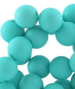 8mm acryl kralen matt Ocean blue