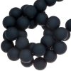 6mm acryl kralen matt Blauw night sky