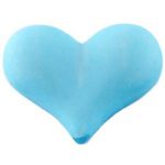 Acryl Kralen hartje mat 17x22mm Aqua blauw