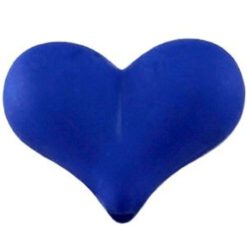 Acryl Kralen hartje mat 17x22mm Kobalt blauw