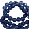 Top Facet kralen rond 8 mm Montana blue