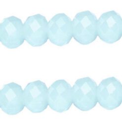Top facet soft Light blue opal rondel 10x8mm
