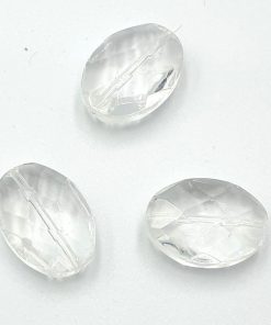 Glaskralen crystal ovaal 12x16mm facetgeslepen