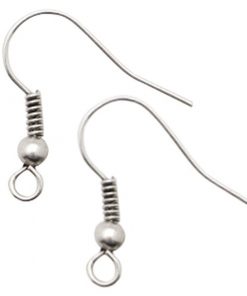 DQ metalen oorhanger Antiek zilver (nikkelvrij)