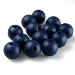 Houten Kralen Donkerblauw Navy 12mm