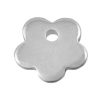 Stainless Steel Bedel Bloem (7 x 7 mm) Antiek Zilver