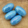 Keramiek kralen 20x10mm blauw met olieglans