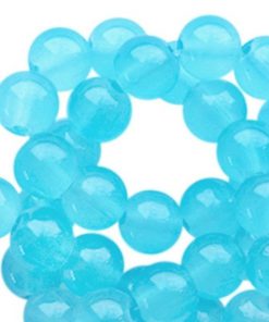 Glaskralen Turquoise opaal 10mm