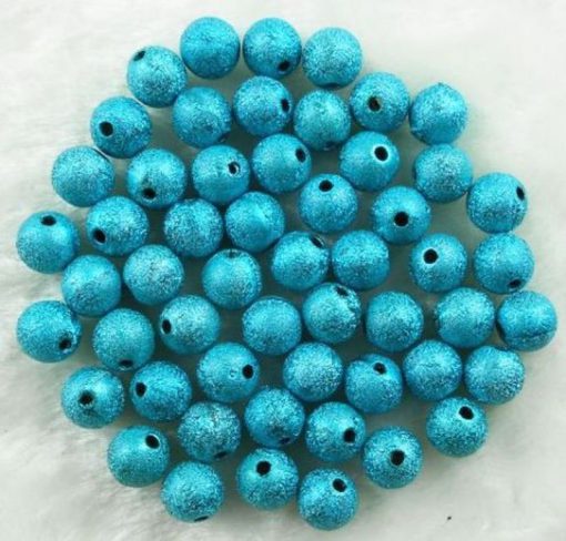 Acryl kralen stardust Turquoise 10mm