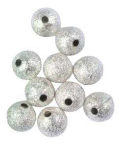 Acryl kralen stardust Zilver 4mm